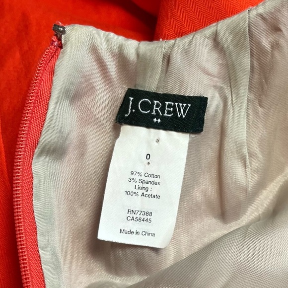 J. Crew Sleeveless Sheath Dress In Vibrant Orange Preppy Classy Chic Office - Picture 6 of 6